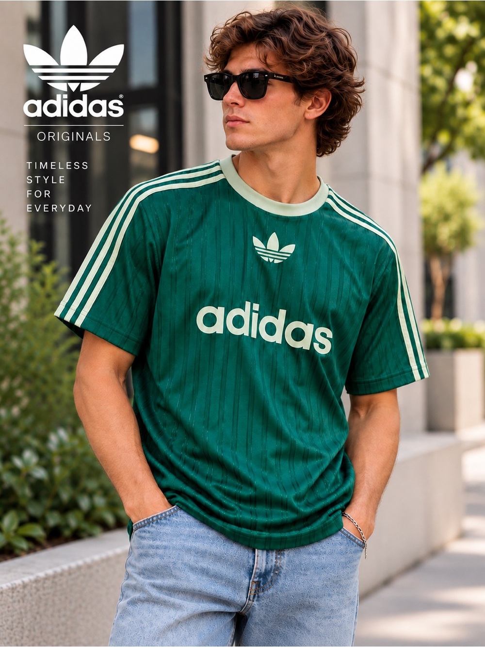 Adidas Originals Adicolor Tee Men’s M Collegiate Green JP1028 NWT l